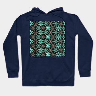 Green Mosaic Snowflakes Hoodie